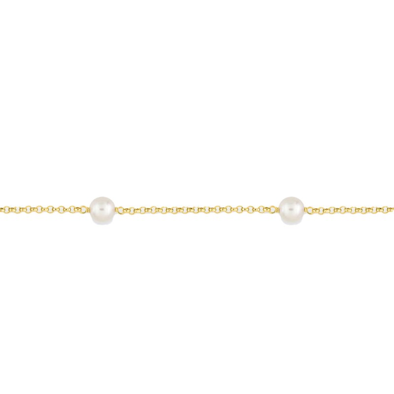 Bracelet femme 18 cm - perle - Or 18 Carats