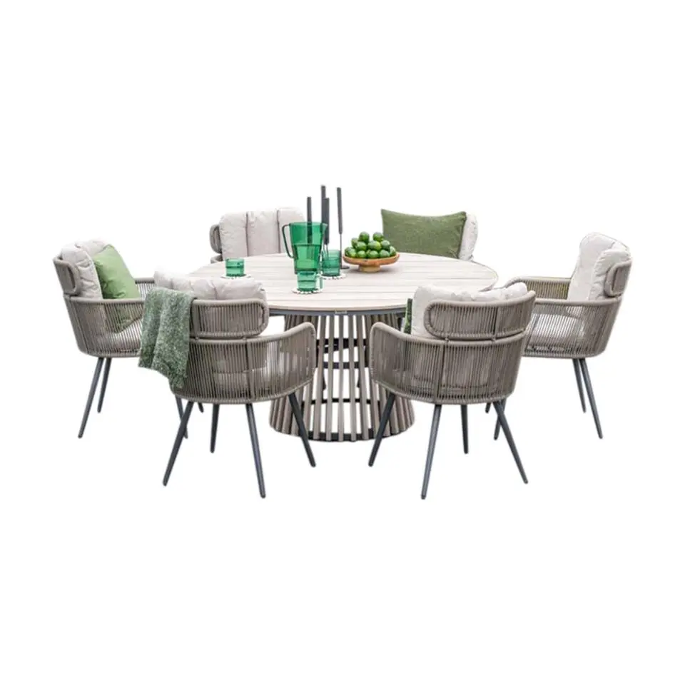 GI Linares/Trinxa Ø148 cm. (7-delig) - ronde tuinset