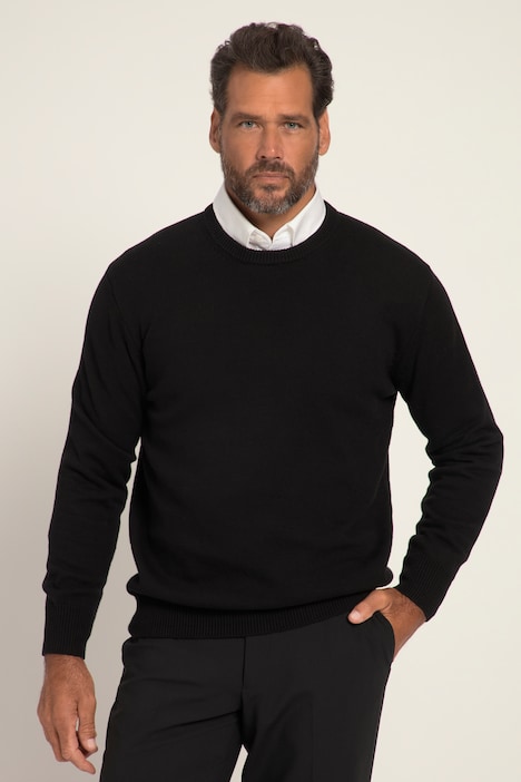 Pullover, runder Ausschnitt, JP1880-Stick, Baumwolle