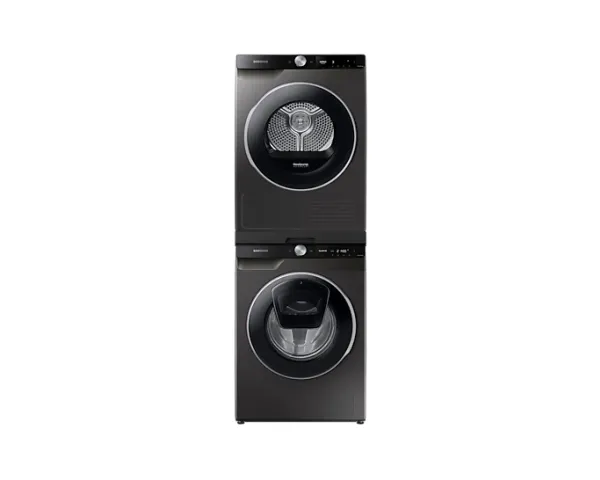 Samsung DV6000T, Fritstående, Front-læsning, Varmepumpe, Sølv, Sort, 115 L