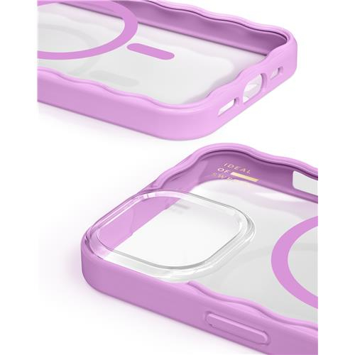 iPhone 16e / 15 / 14 / 13 MagSafe Hardcase Hülle Frame Case Recycled (IDFRCMS-I2361-51) - Transparent / Pink