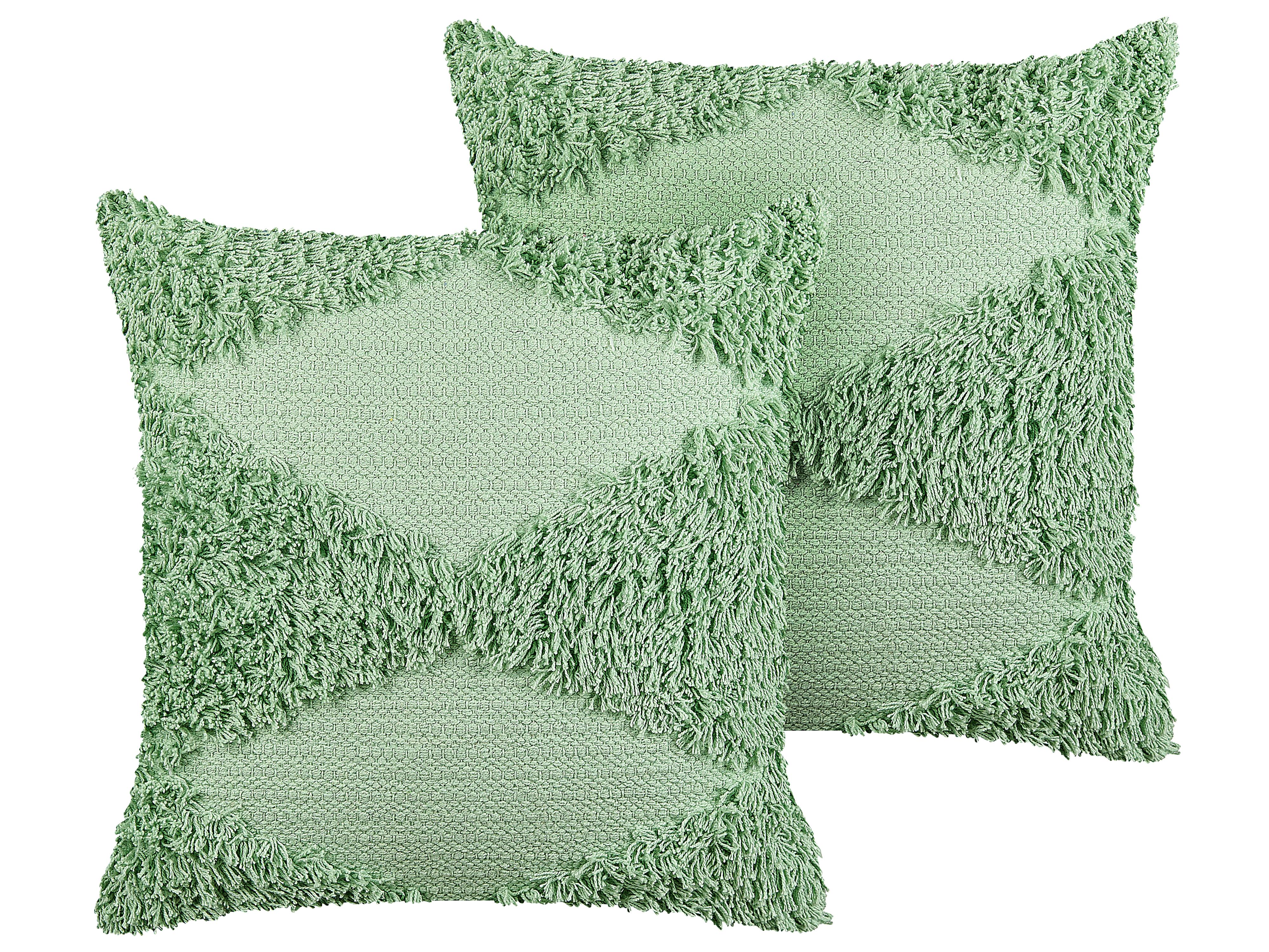 Set van 2 sierkussens RHOEO Katoen 45 x 45 cm Lichtgroen