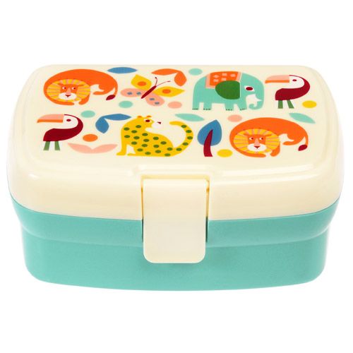 Rex london broodtrommel met vakjesblad - wild wonders