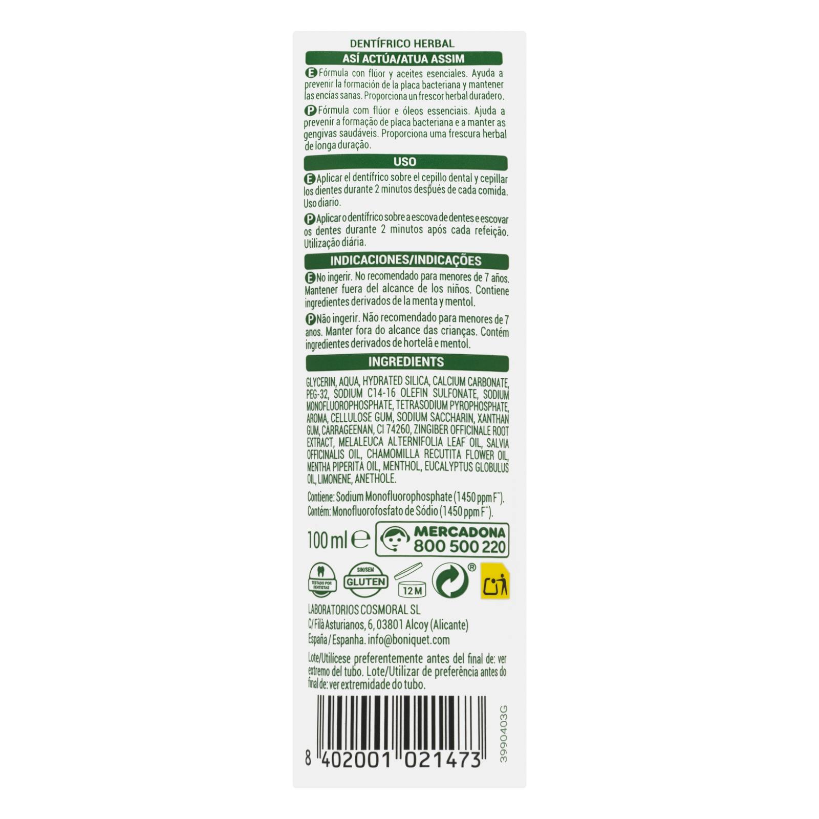 Dentifrice aux herbes Deliplus