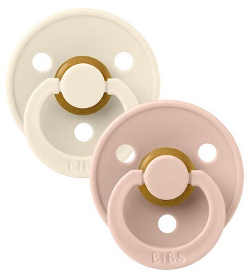 BIBS Smokk Colour 2-pack Lateks Størrelse 2, Ivory/Blush