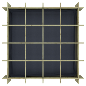 Compacte moestuinbak met gronddoek 120x120 cm