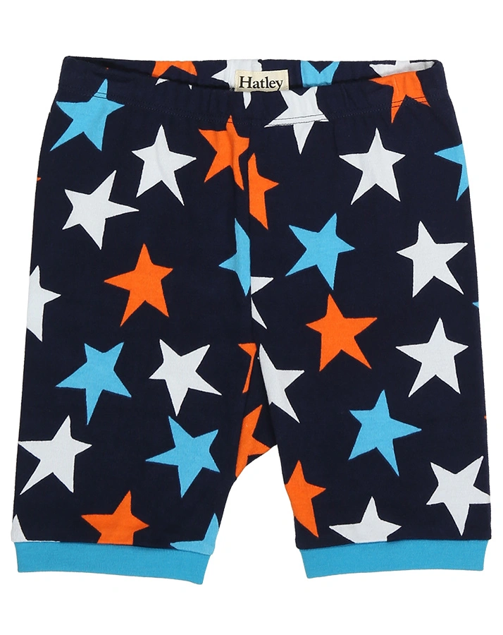 Schlafanzug STARS AND STRIPES – GLOW IN THE DARK kurz in dunkelblau