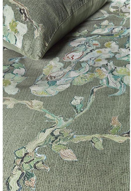 Beddinghouse x Van Gogh Museum Blossoming dekbedovertrek - Lits-Jumeaux XL - 260x200/220 - Groen
