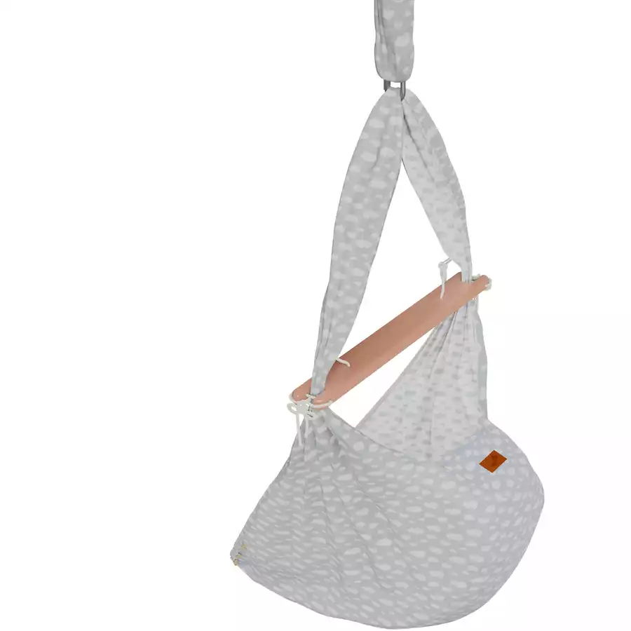 SCHMUSEWOLKE Baby Federwiege Clouds BabyBlue mit Türklammer Beige