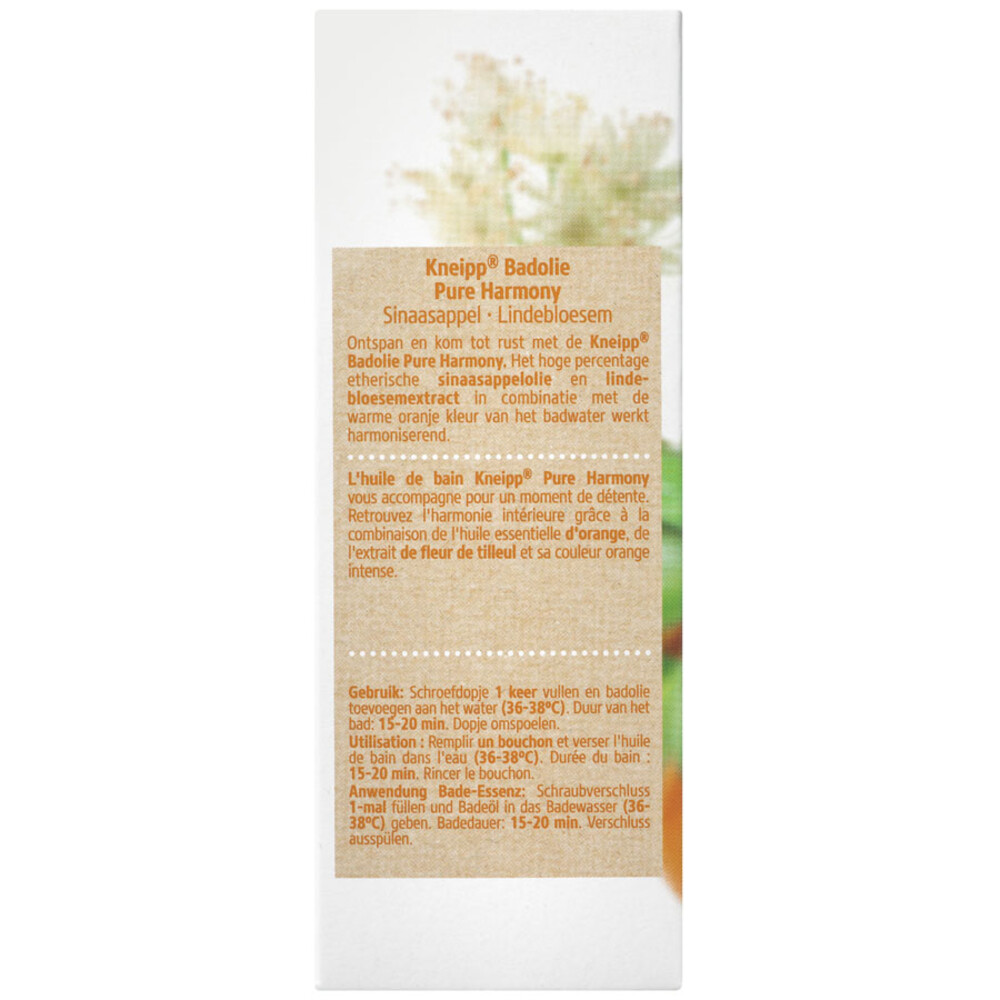 Kneipp Badolie Pure Harmony Sinaasappel - Lindebloesem100 ml