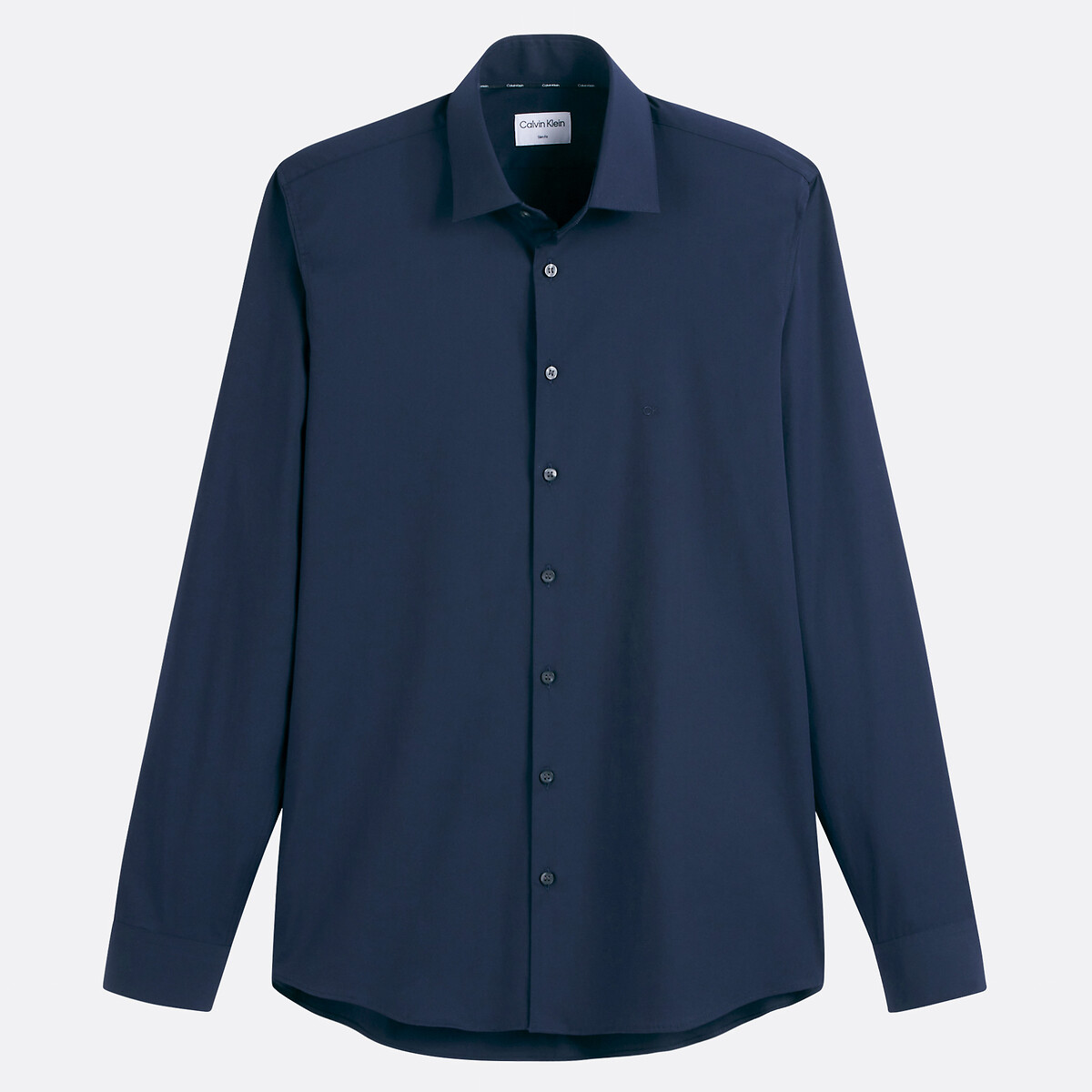 CALVIN KLEIN<br>Camisa ajustada em popeline elástica
