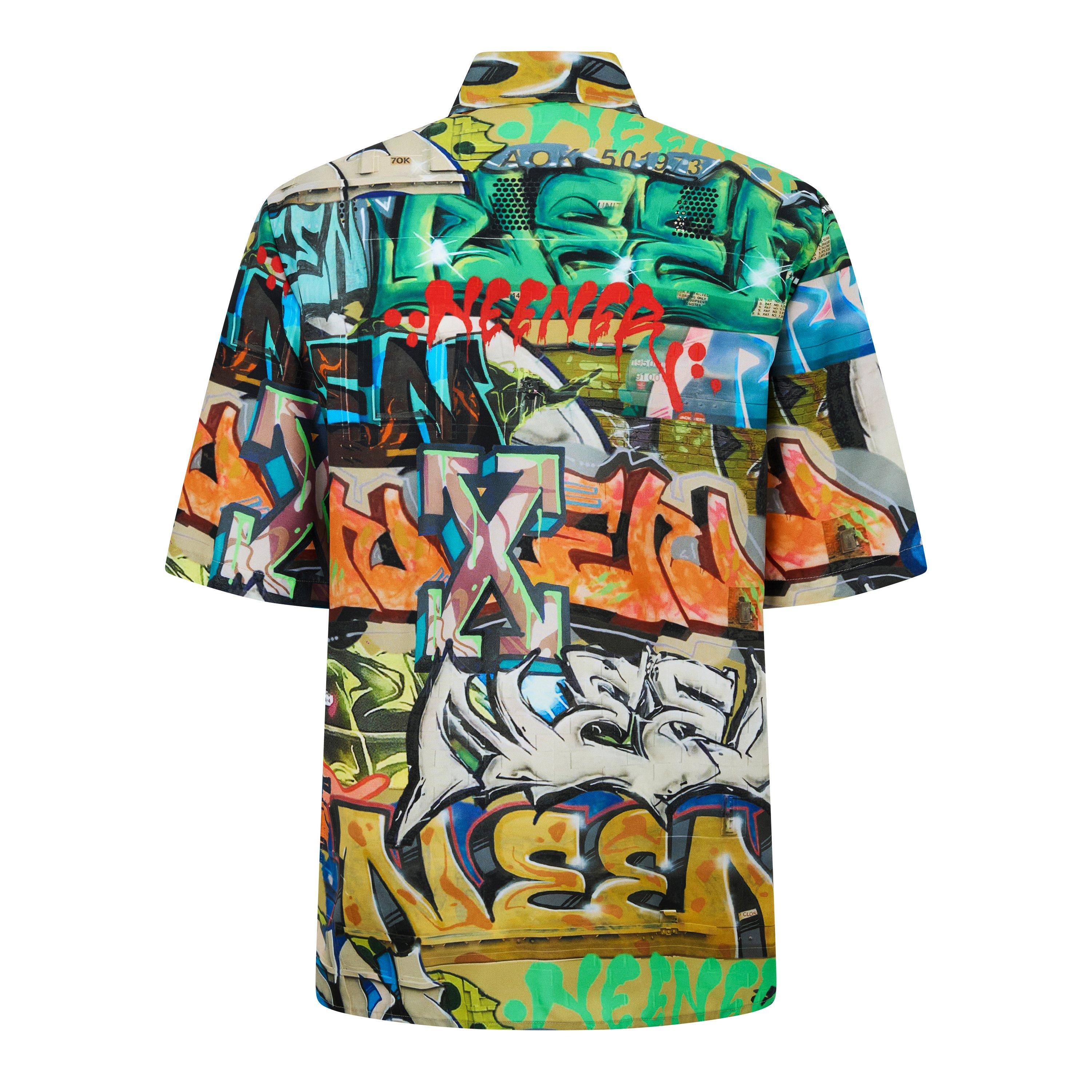 Off White Neen All Over Graffiti Shirt