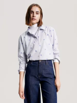 Camisa oversized TH Monogram Ithaca Stripe