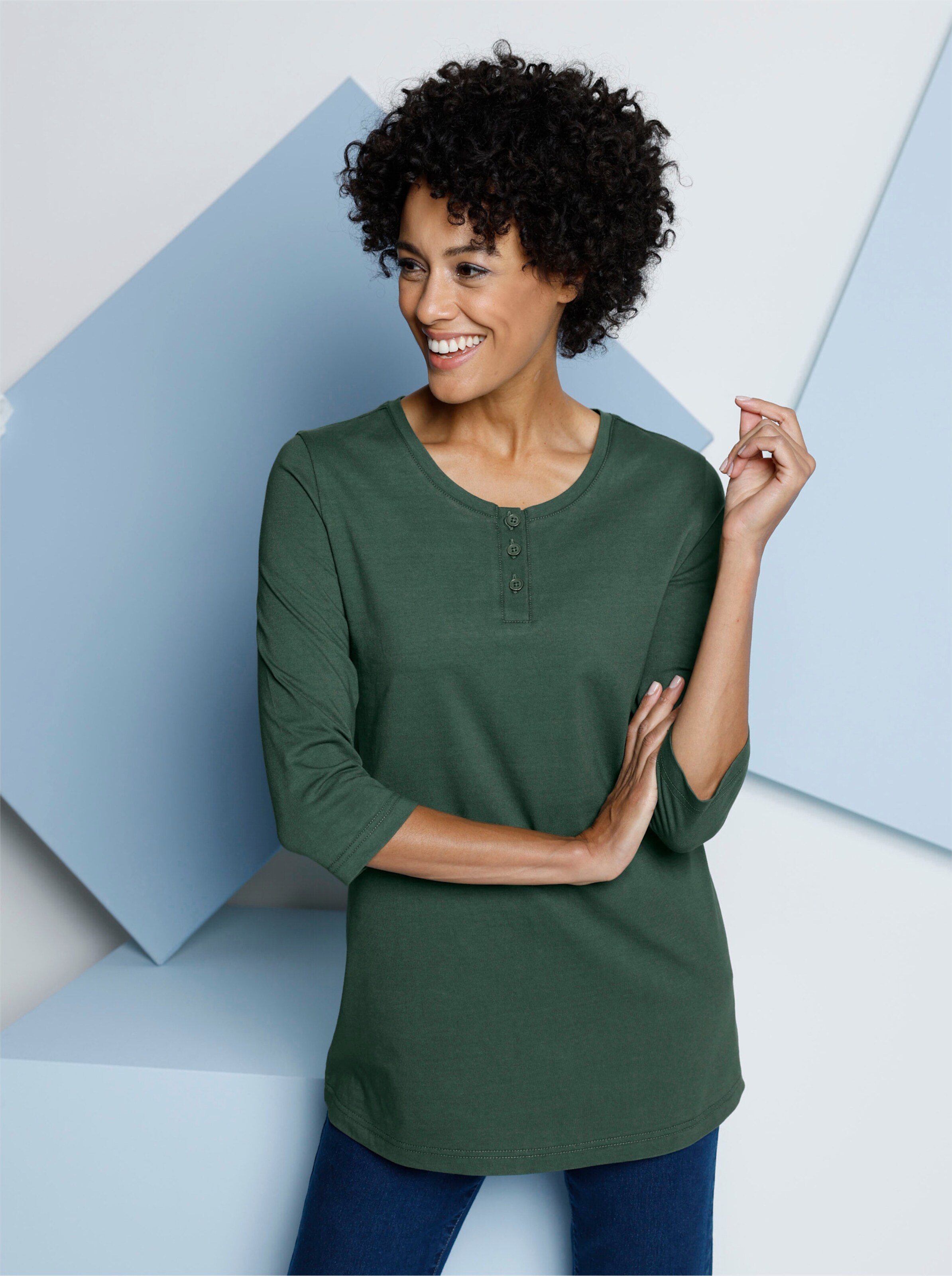 Longshirt aus reiner Baumwolle