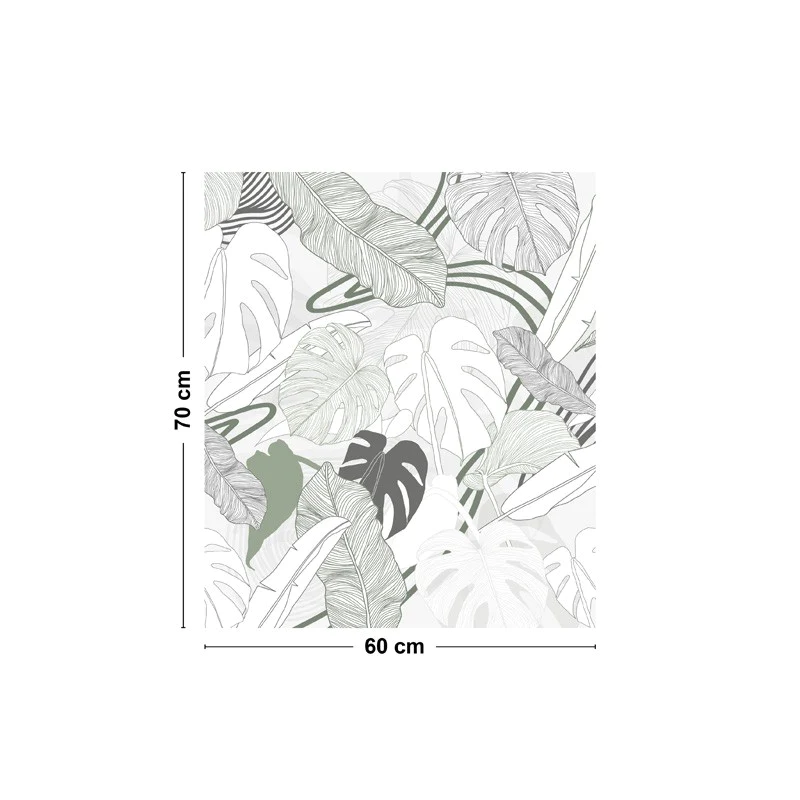 Crédence cuisine Fond de hotte ALU L 60xH 70cm - BORNEO VERT 99deco