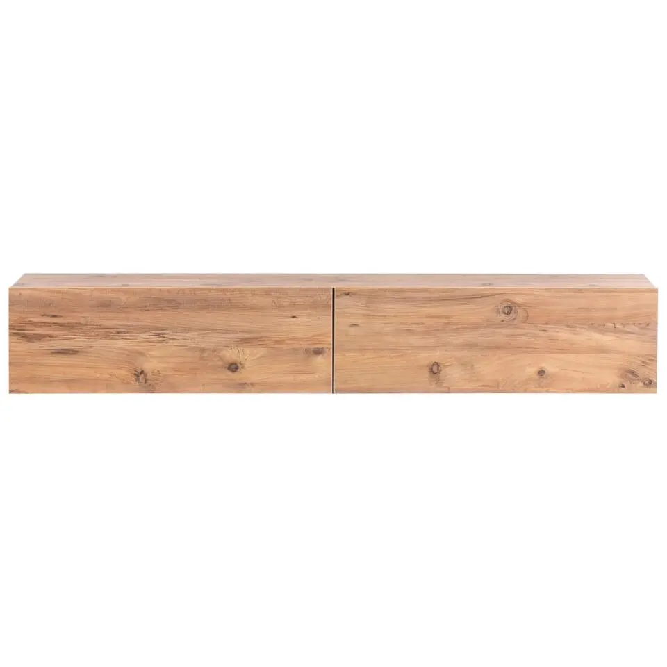 GLADSTONE - Wandgemonteerd TV-meubel - Bruin - 180 cm - Vezelplaat