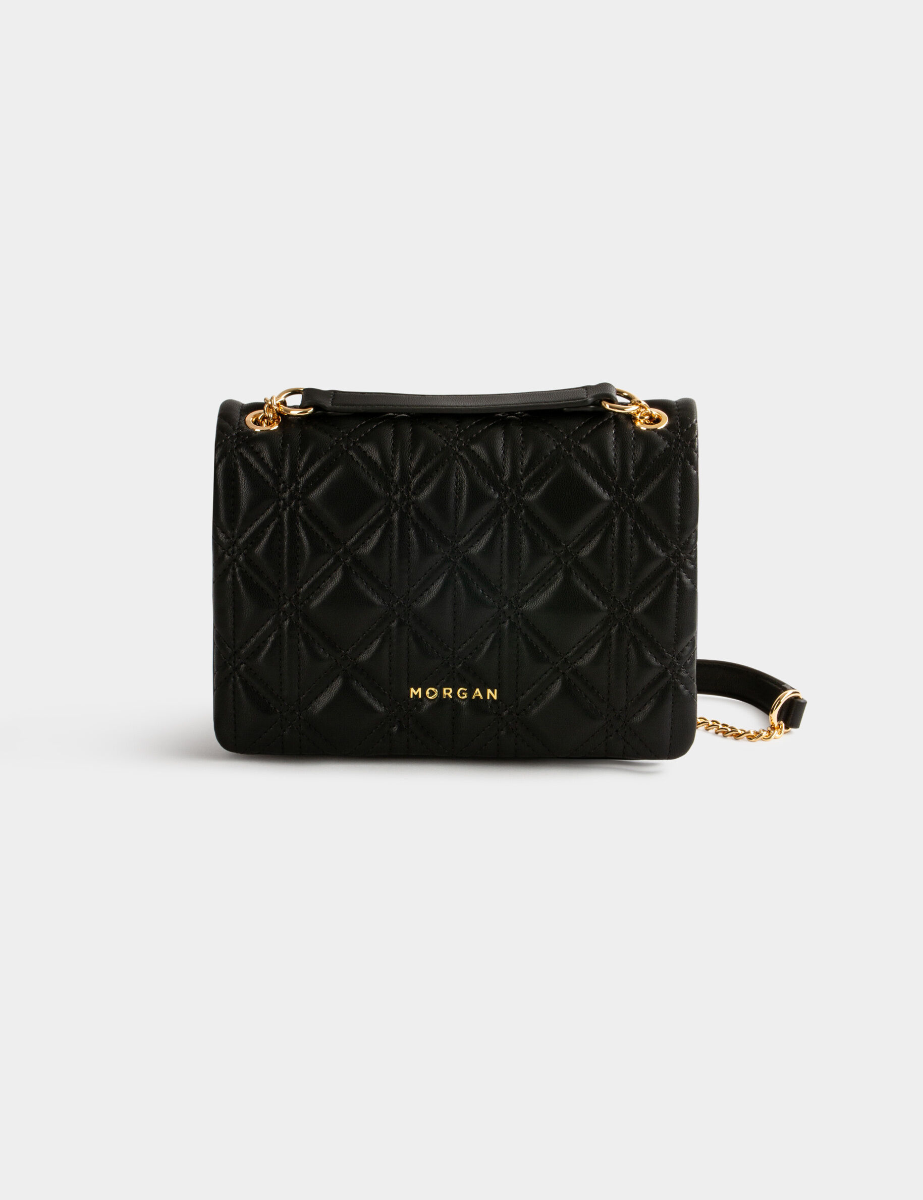 Sac pochette matelassé noir femme - noir