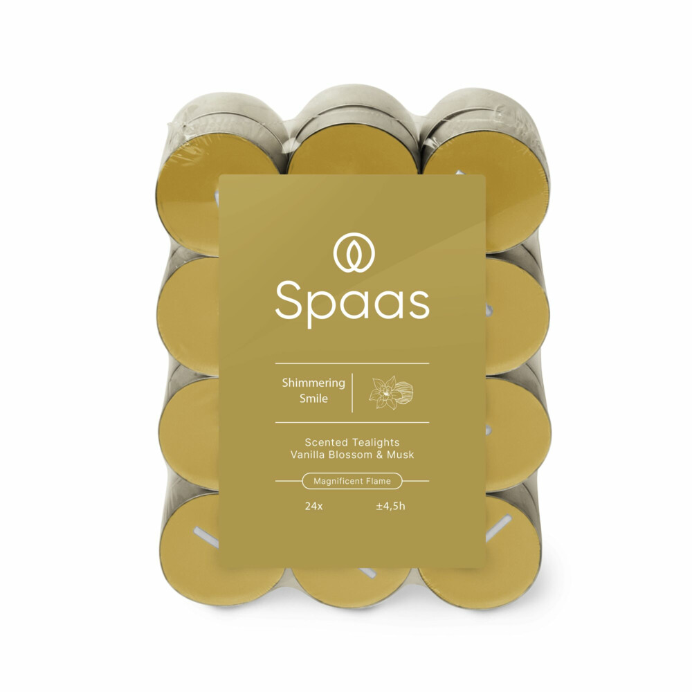SPAAS Geurtheelichten Shimmering Smile ± 4,5 branduren24 stuks