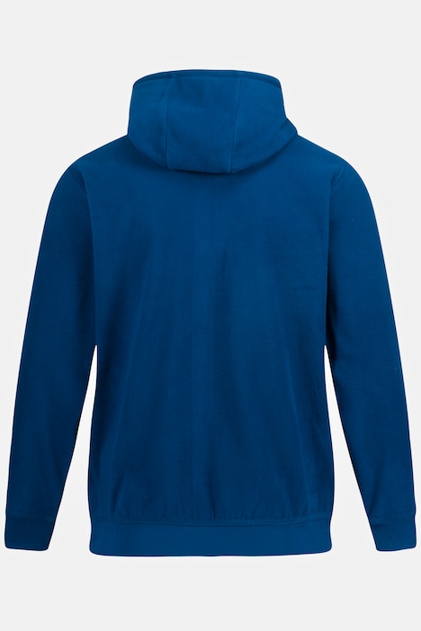 Fleece-Hoodiejacke, Kapuze, Zipper, Kängurutasche, bis 8 XL