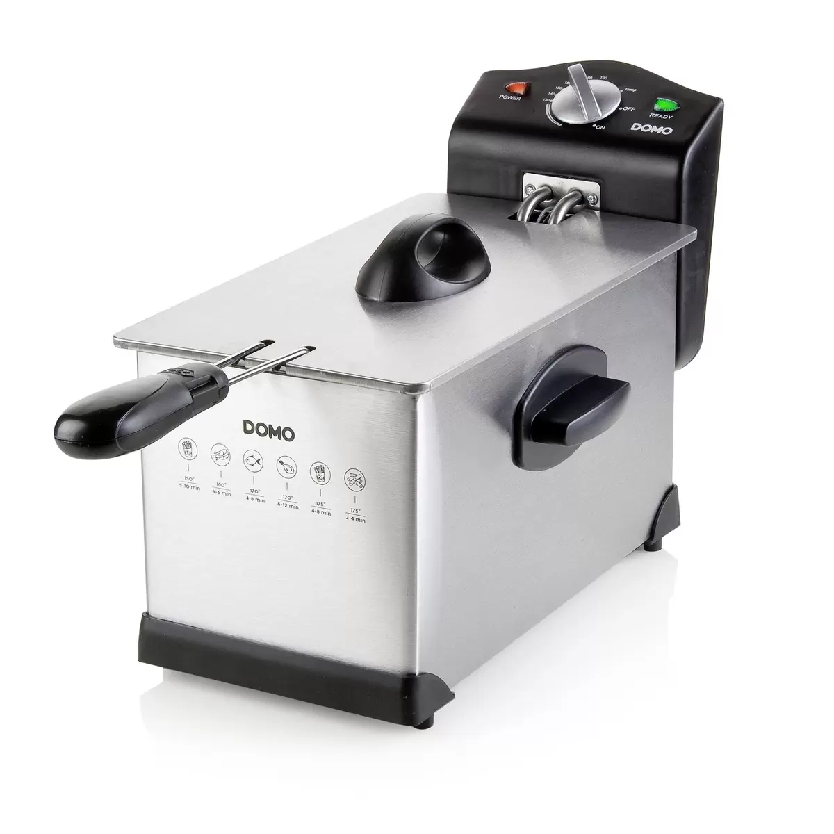Fritteuse Öl Domo DO514FR Silber