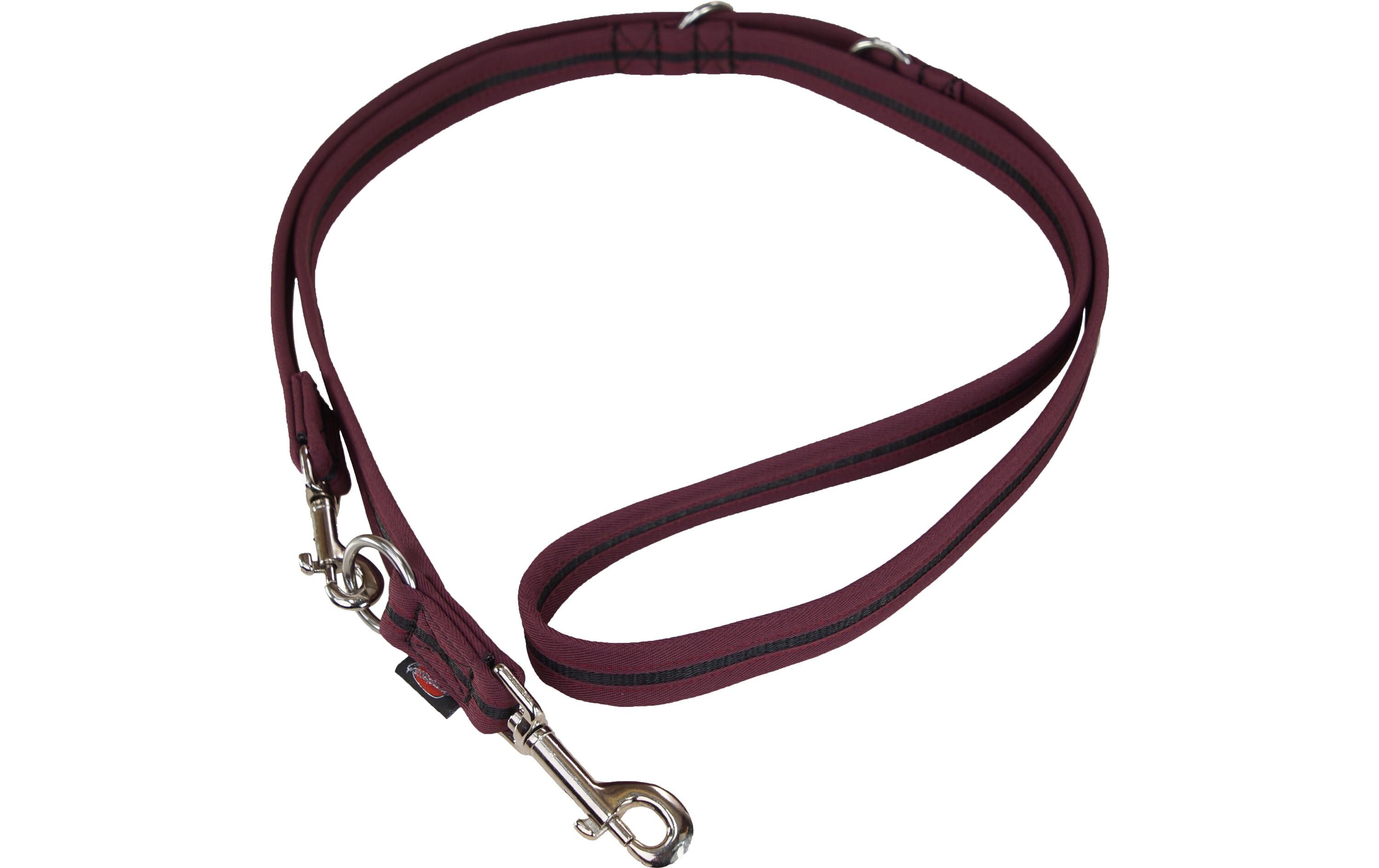 Hundeleine 180 cm, 25 mm, Schwarz/BordeauxFührleine für den täglichen Gebrauch