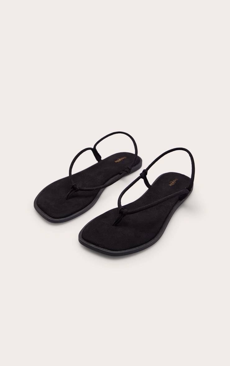 Noir Sandales Tongs Minimalistes En Synthétique