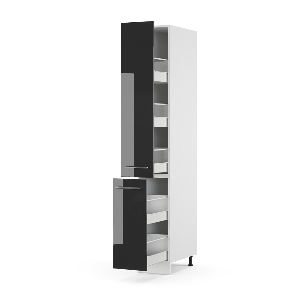 Vicco Apothekerhochschrank 30 cm Bordeaux Hochglanz Küchenschrank Hochschrank Küchenzeile Fame-Line