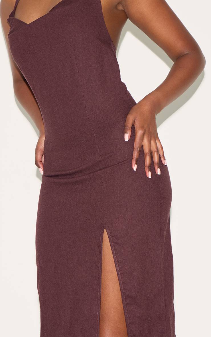 Robe Longue Tissée À Col Licou