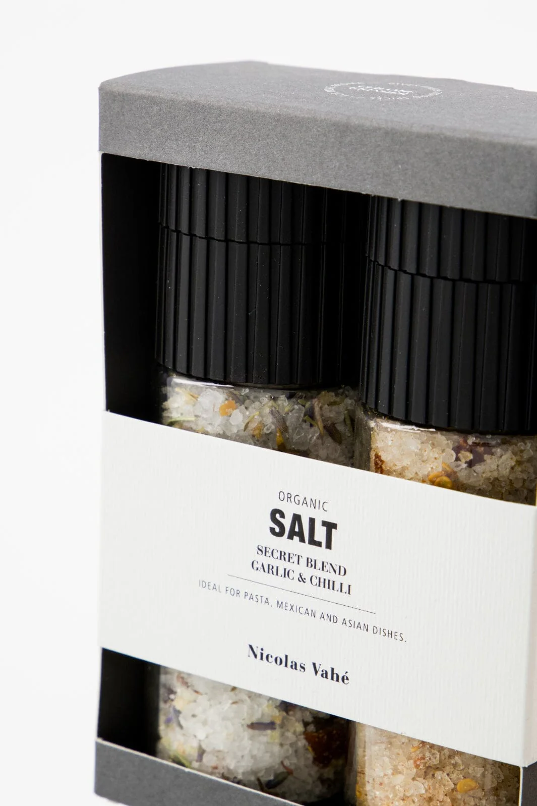 Nicolas Vahé Gaveæske, Nicolas Vahé Organic Secret blend & Salt, Garlic & Chilli