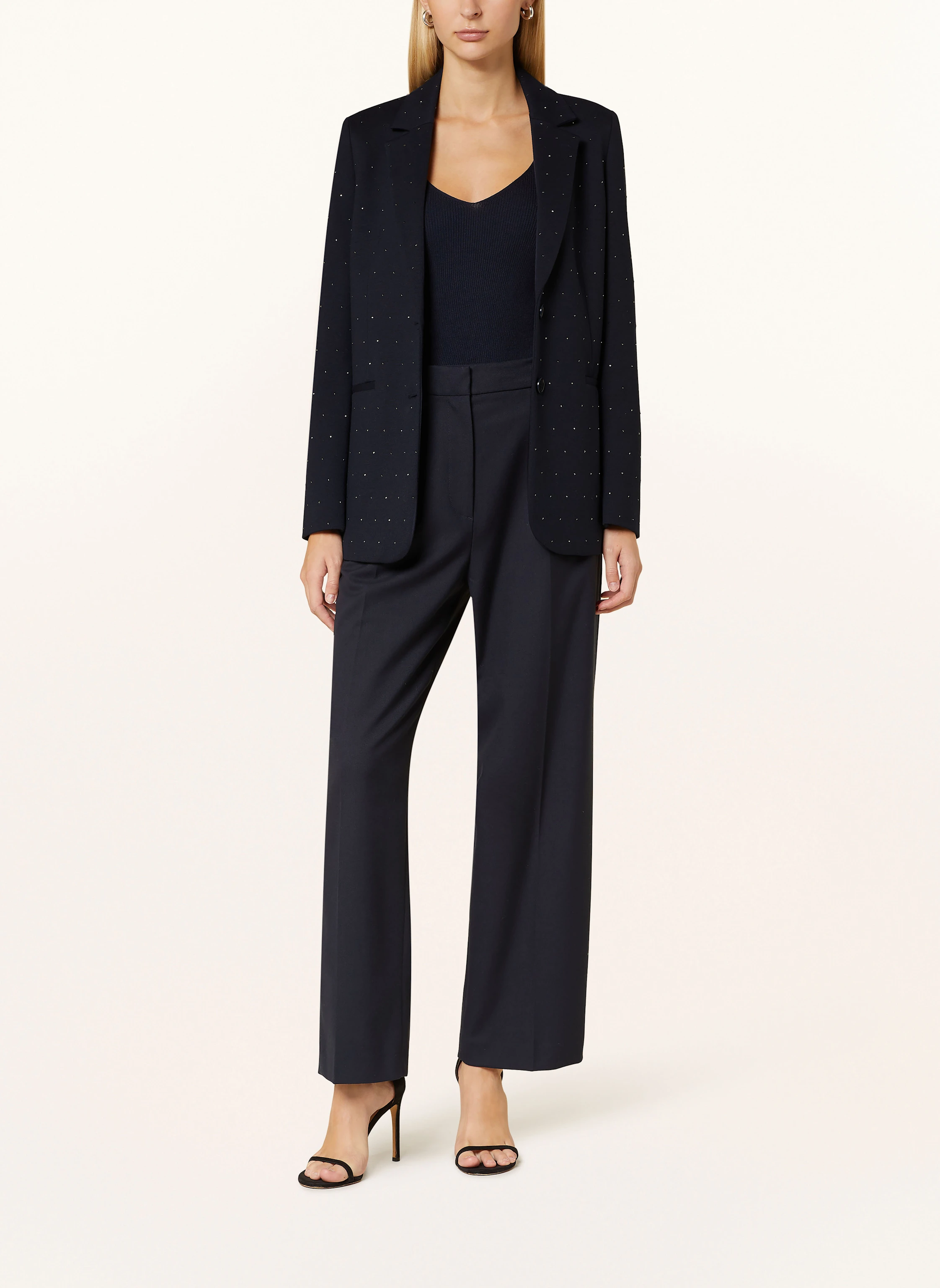 oui Blazer mit Schmucksteinen