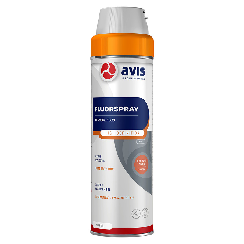 Avis Fluor Markeringsspray HD 500ml oranje