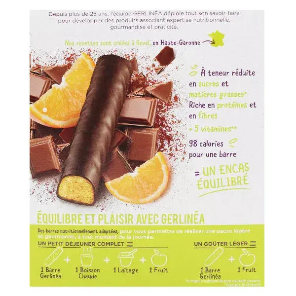 Barra de chocolate com laranja Gerlinéa Gourmet Break (12 unidades)