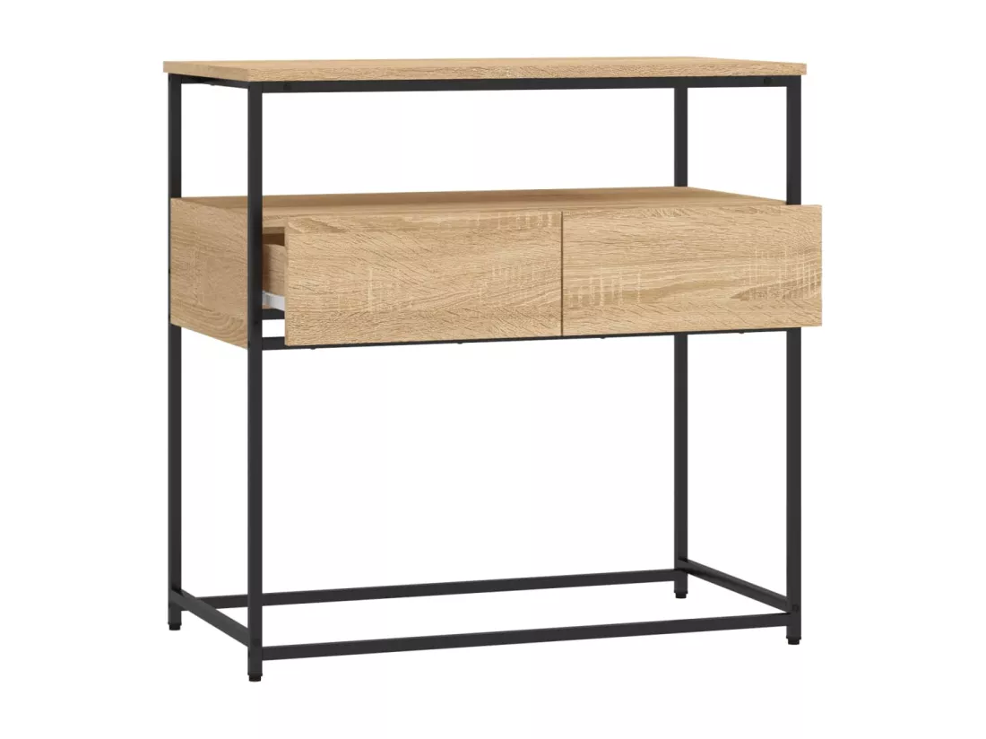 Table console chêne sonoma 75x40x75 cm bois d'ingénierie