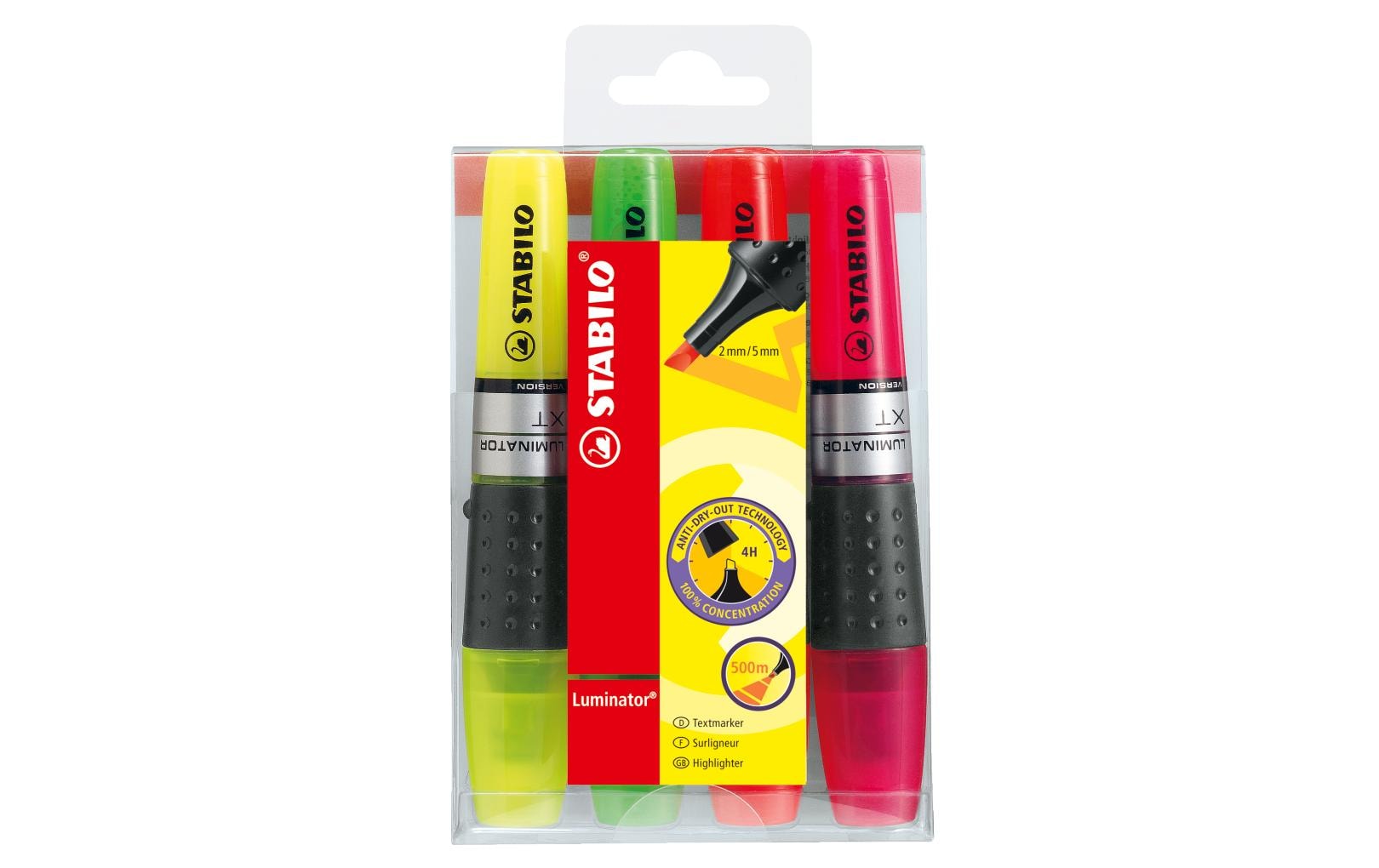 Textmarker Luminator 4 Stück MehrfarbigLuminator Textmarker von Stabilo