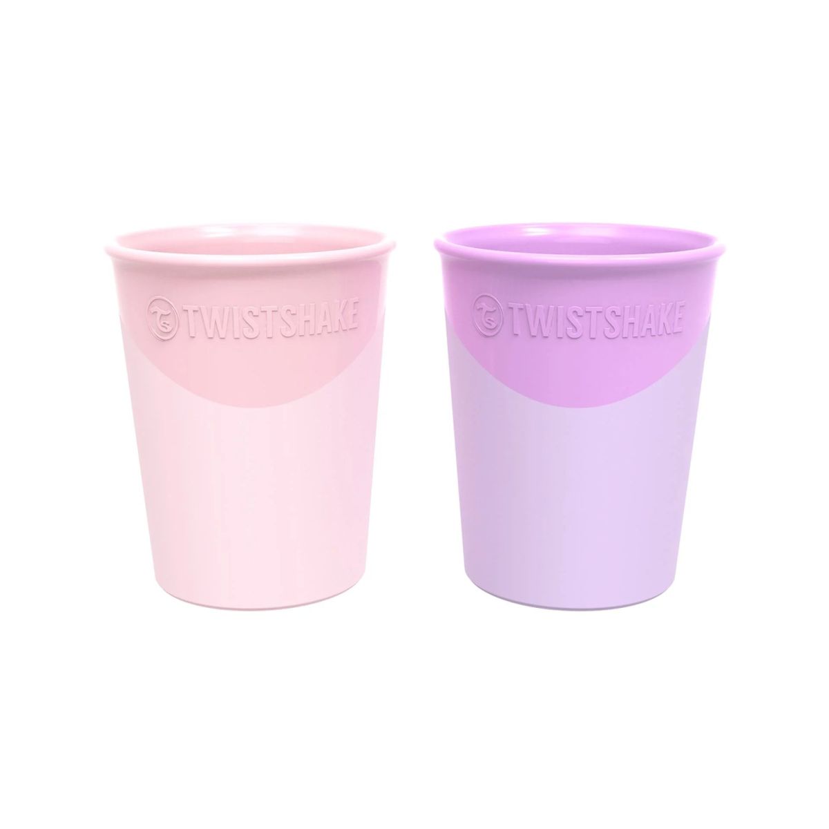 2X GOBELET ANTIDÉRAPANT 170ML 6+M ROSE VIOLET PASTEL