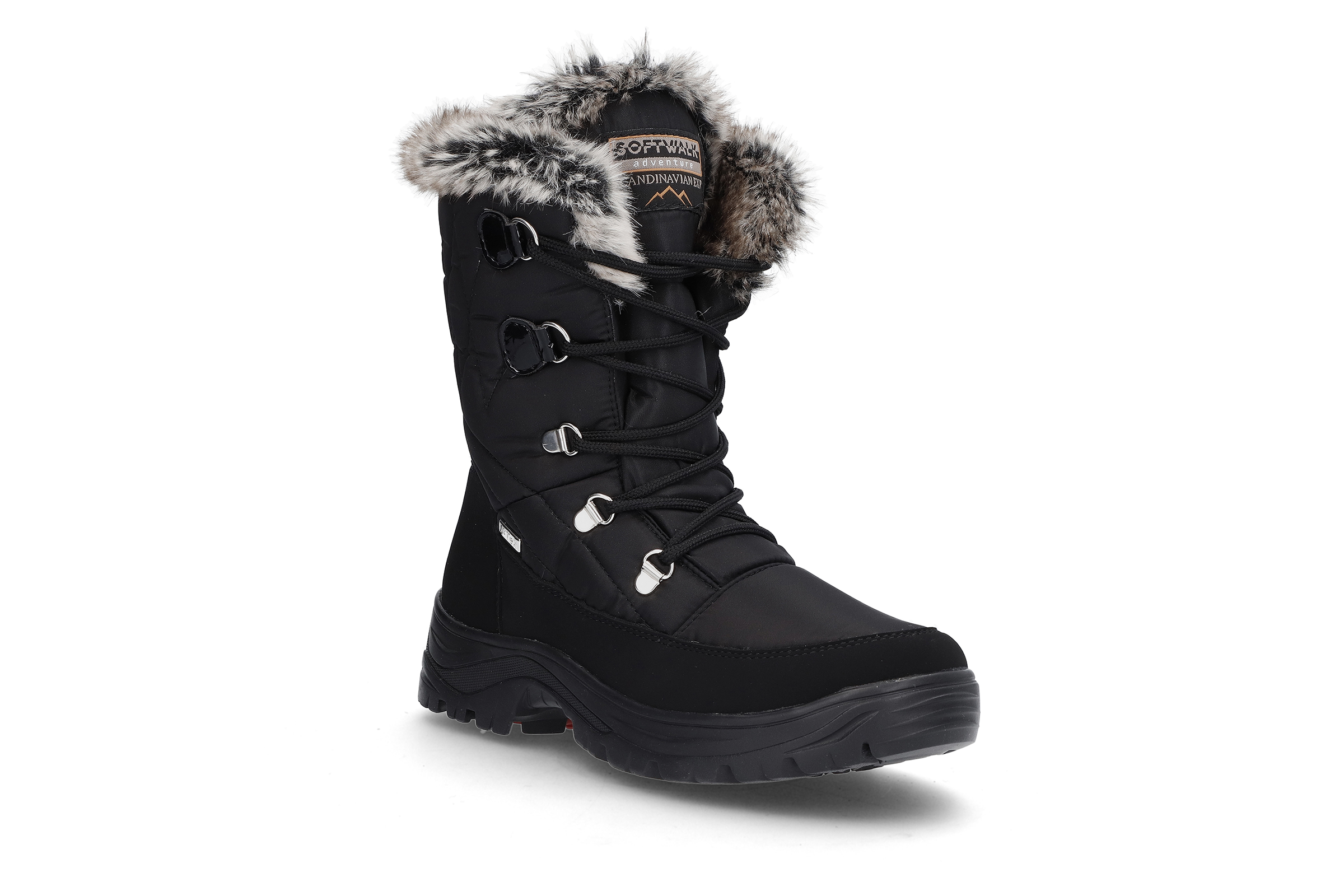 Varm vinterboots med vendbare pigger