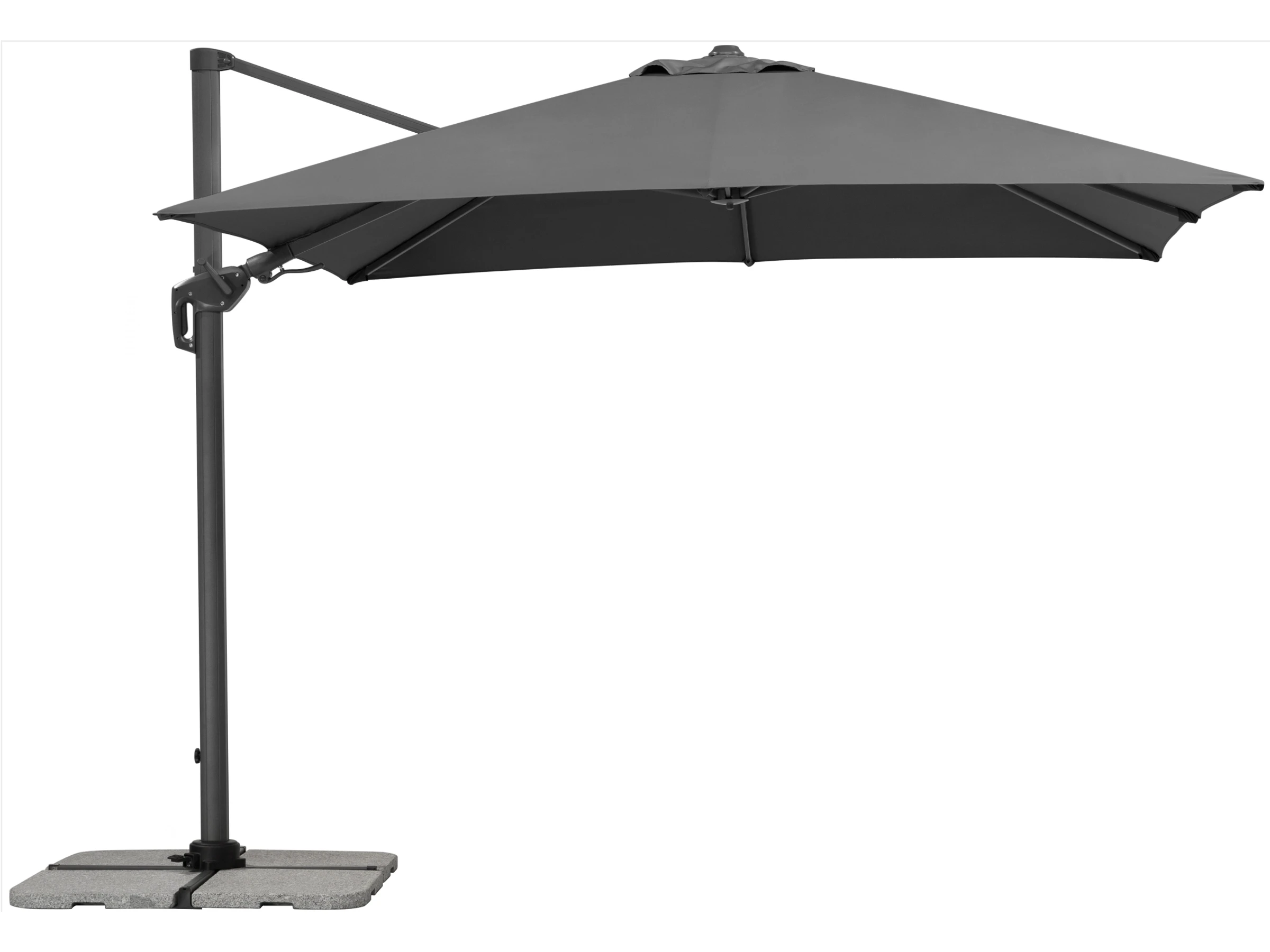 Schneider Ampelschirm Rhodos Twist Anthrazit 300 cm x 300 cm