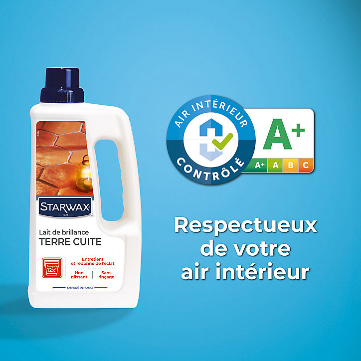 Lait de brillance 2 en 1 tomettes et terres cuites Starwax 1L