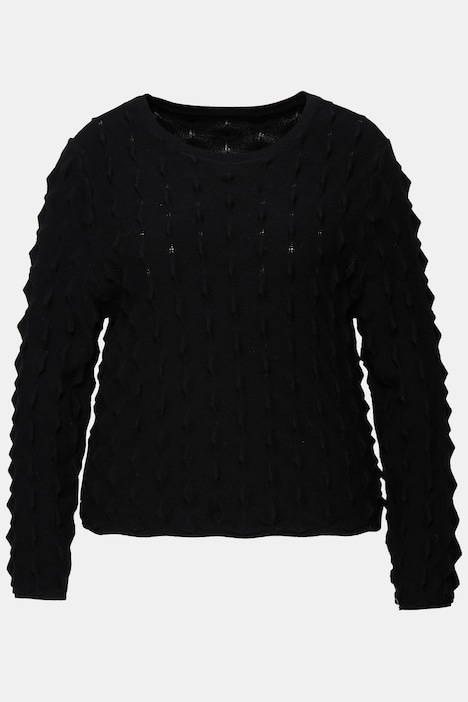 Pullover, Bubble-Strick, Langarm