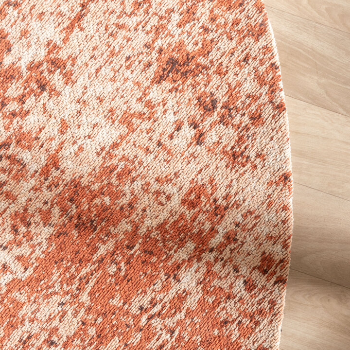 Rond abstract vloerkleed - Candice Terracotta