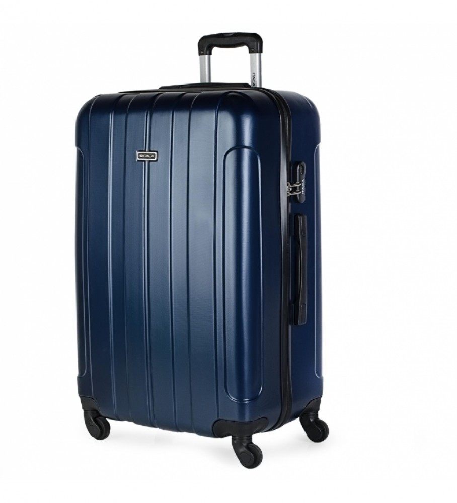 Mala rígida grande ITACA XL com 4 rodas, azul marinho