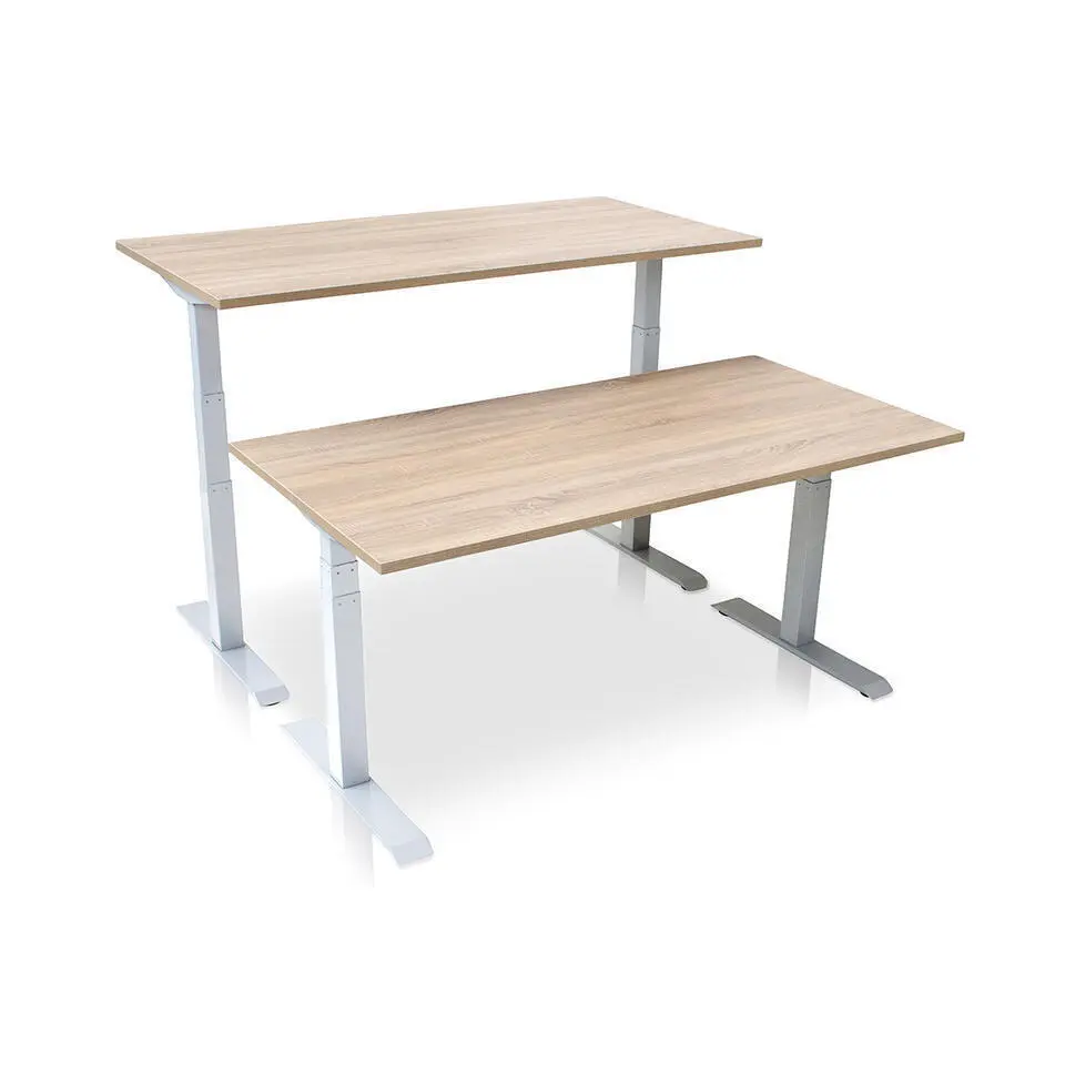 MRC PRO elektrisch ARBO zit-sta bureau - 160x80 cm - midden eiken