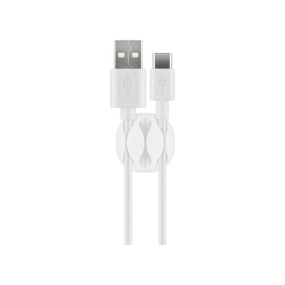 (5er Set) selbstklebende Kabelhalter / Clips / Klemmen - Weiss