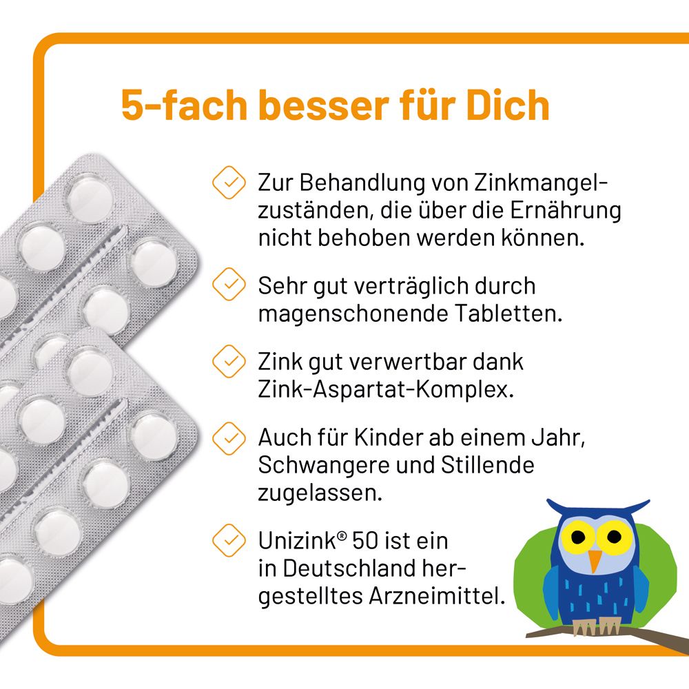 Unizink® 50 Tabletten