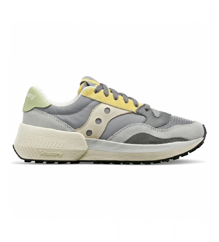 Tênis Saucony Jazz NXT de couro cinza