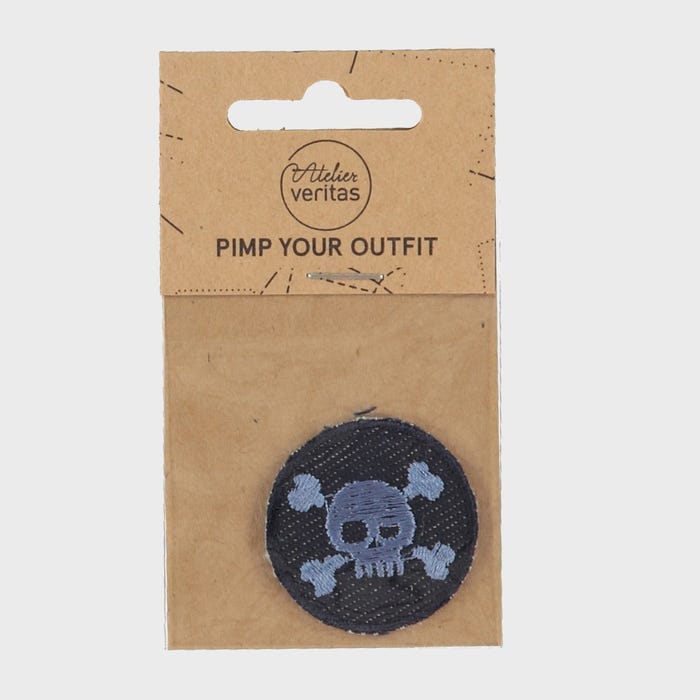 Atelier Veritas-Ronde patch met doodskop Ø3cm