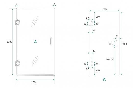 Mueller Less glas voor nisdeur 80x200cm