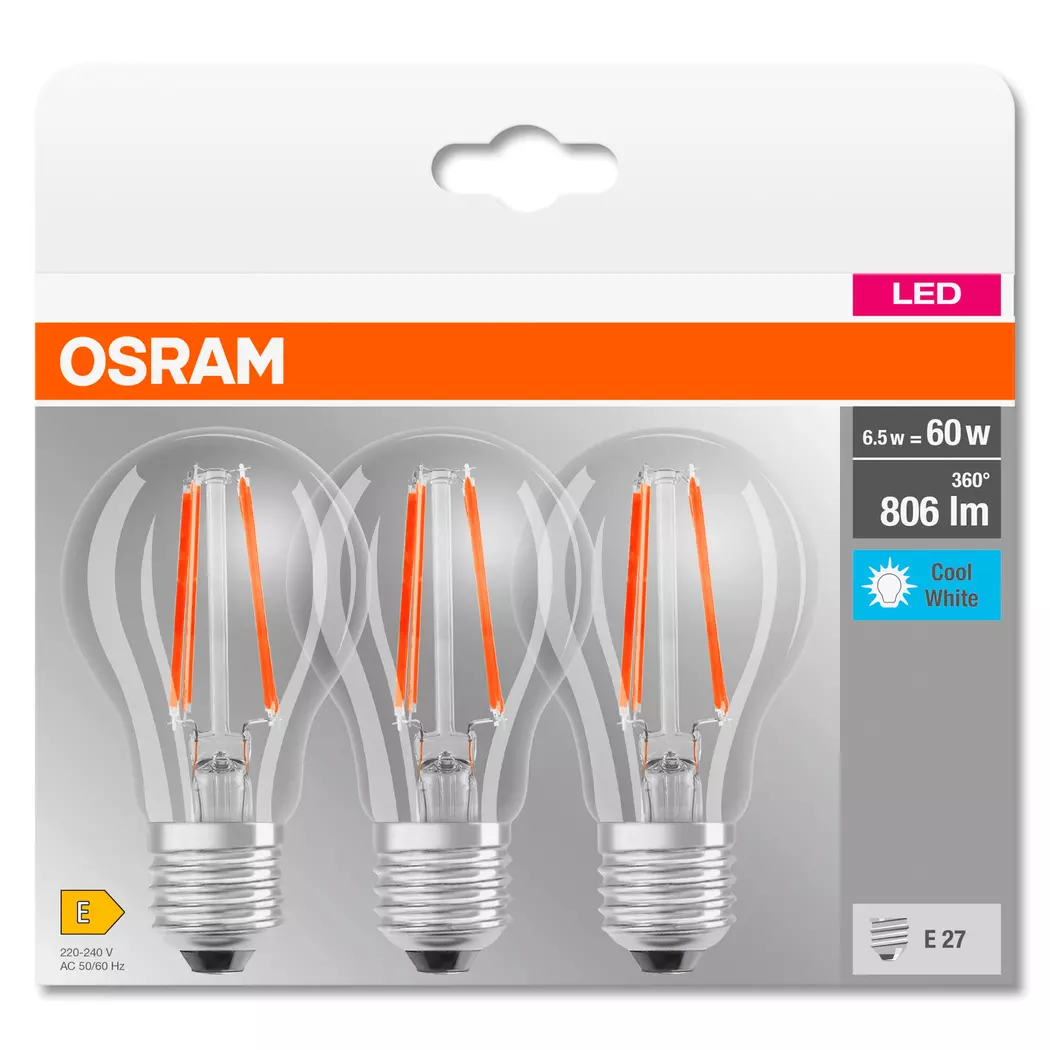 LED-Birne E27/6,5 Watt/Energie E