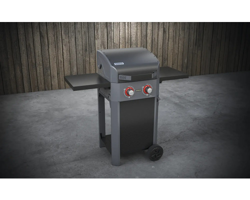 Tenneker Carbon E-Grill elektrische grill 122 x 58,8 x 112,4 cm met 2300 watt, 2 verwarmingscircuits, gietijzeren grillrooster, digitale temperatuurweergave, warmhoudrek