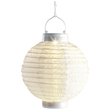 Lampion verlichting solar 20 cm wit